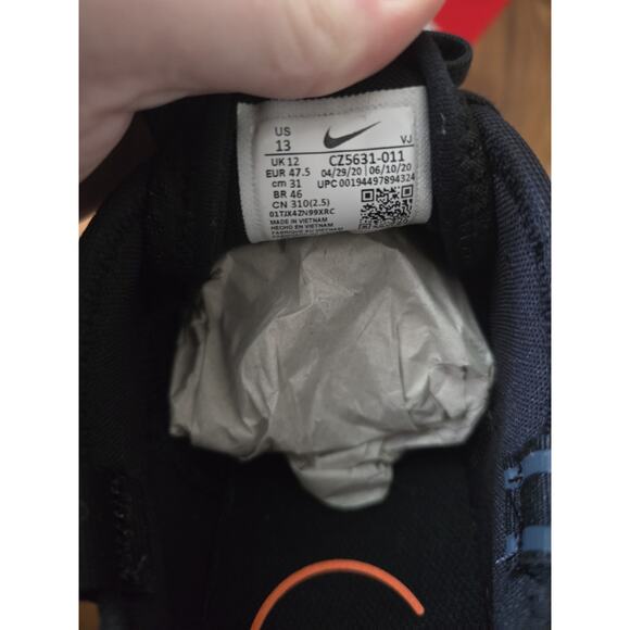 Size 13 - Nike Reposto Black Mantra Orange - Picture 4 of 7